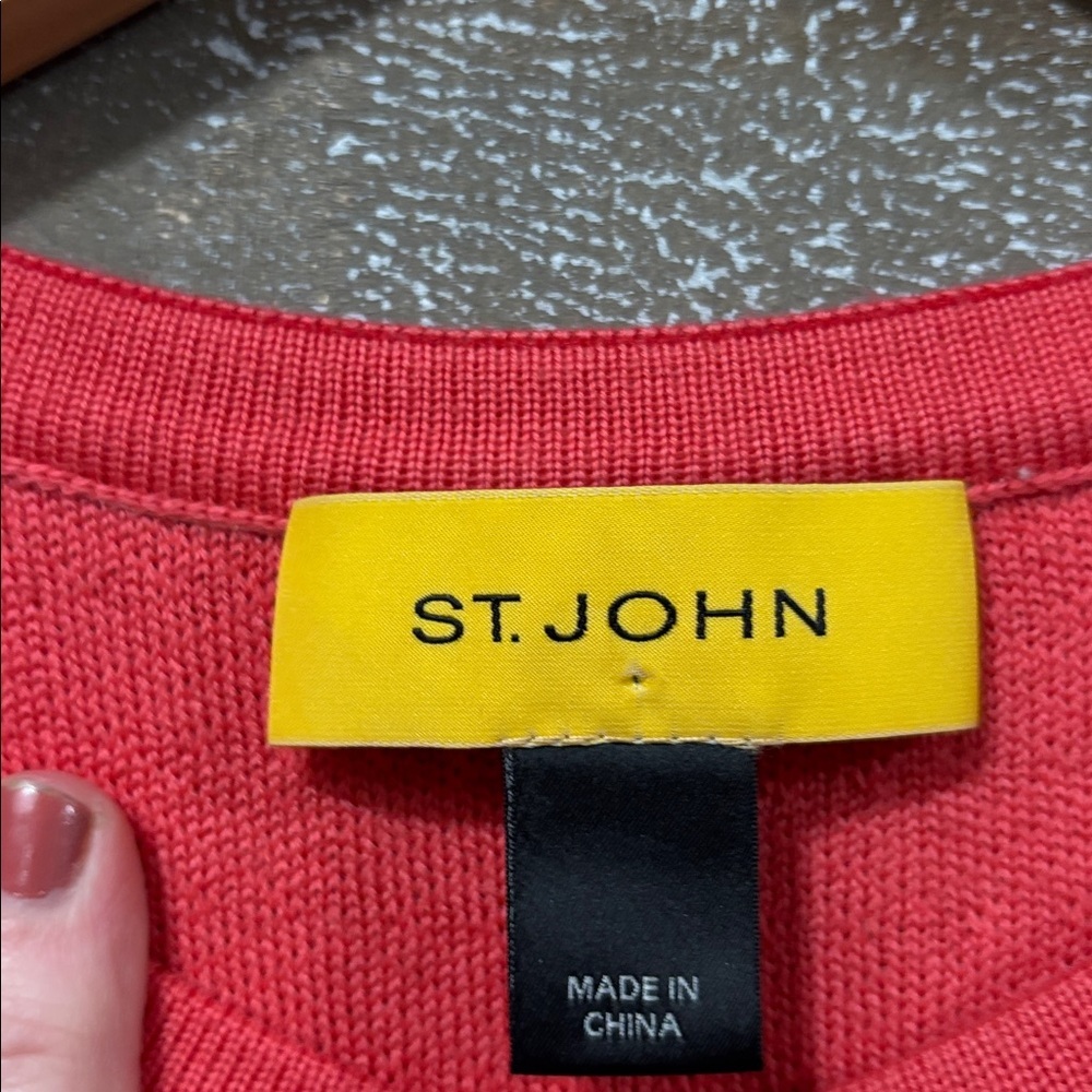 St John coral sweater vest size small - Picture 3 of 10